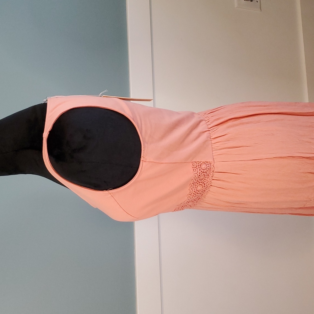 LC Lauren Conrad Coral Haze Boho Crochet Maxi Dress NWT S - Picture 6 of 16
